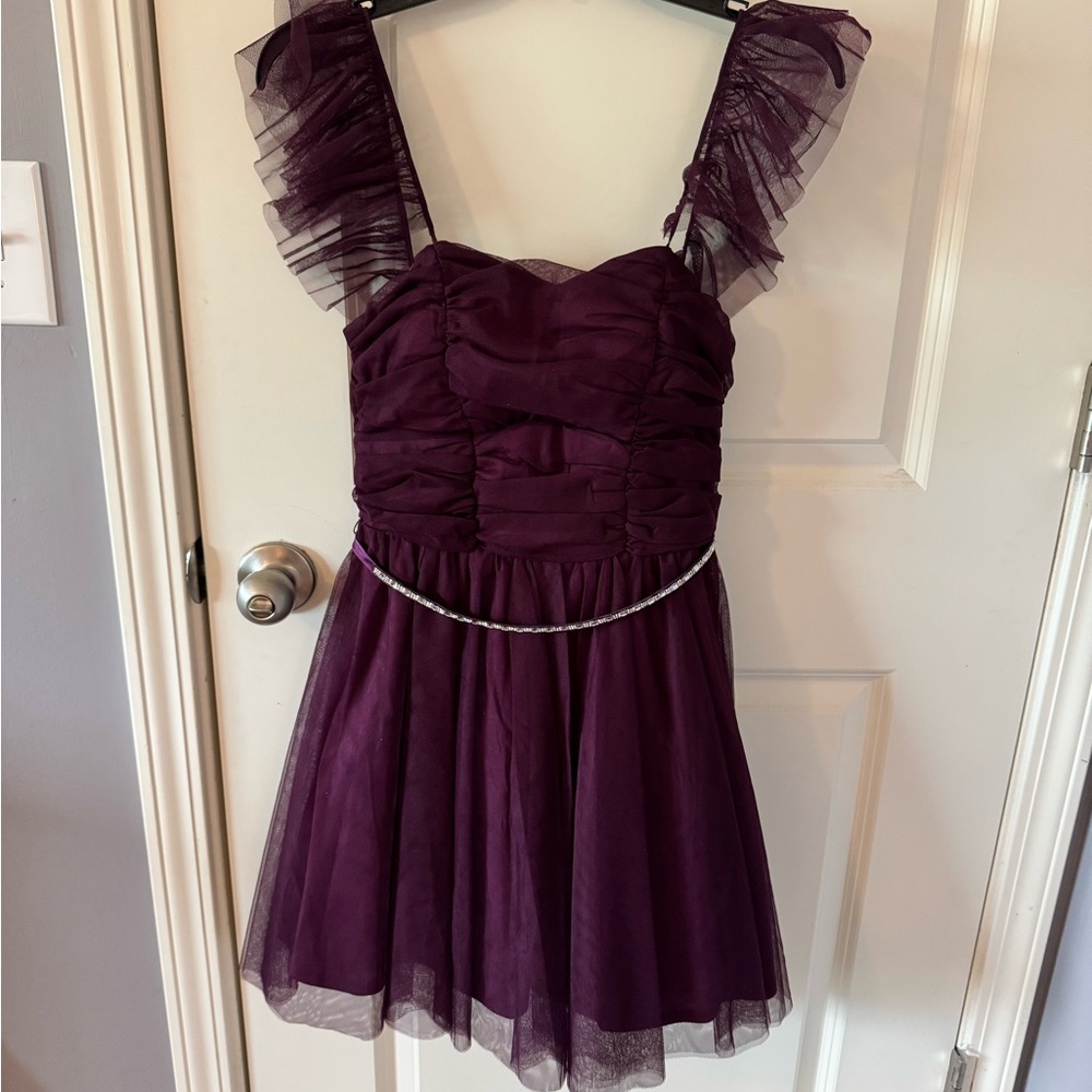 City Studio Plum Juniors Semi-formal dress
